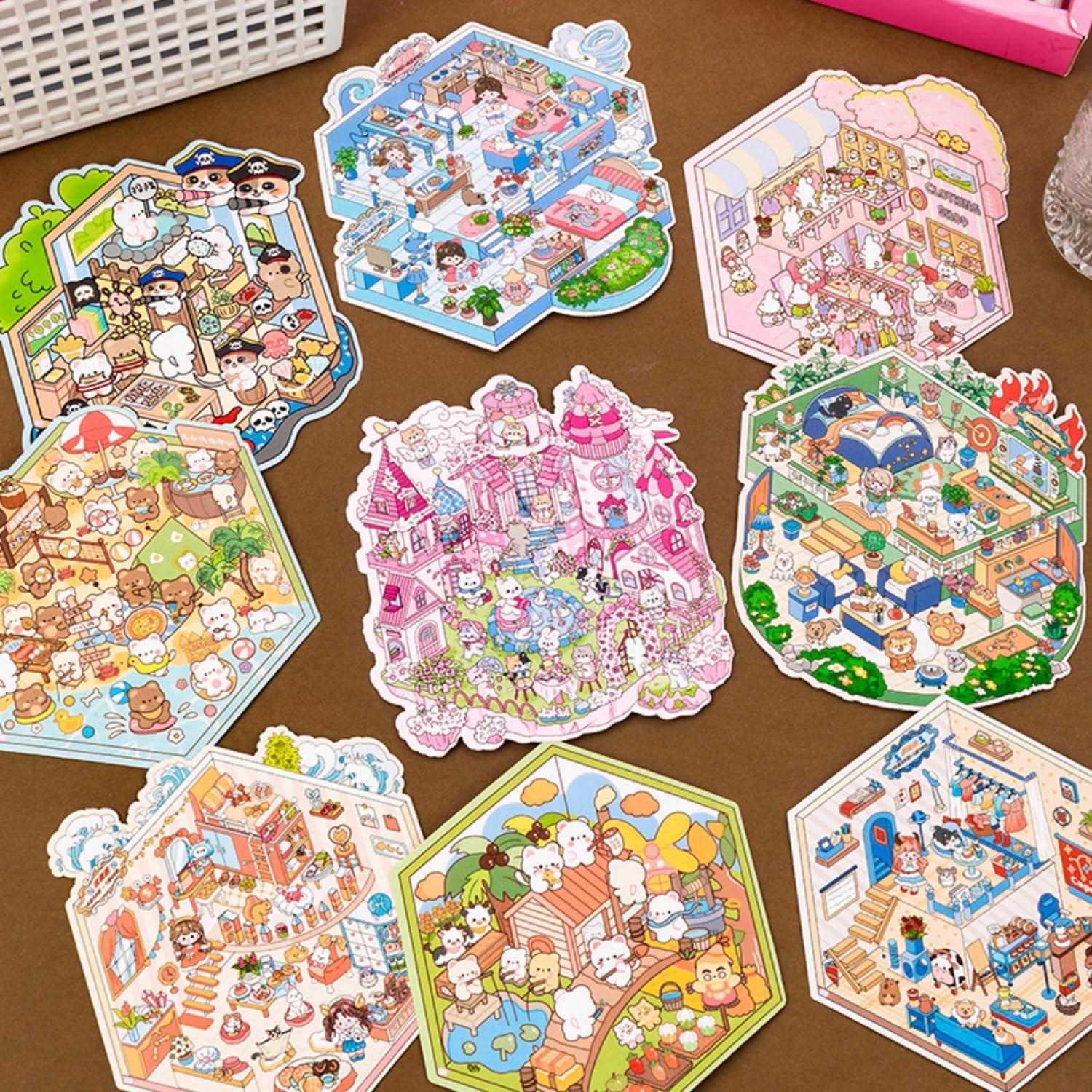 20 Juegos de Pegatinas 3D DIY Kaensc para Mini Casa