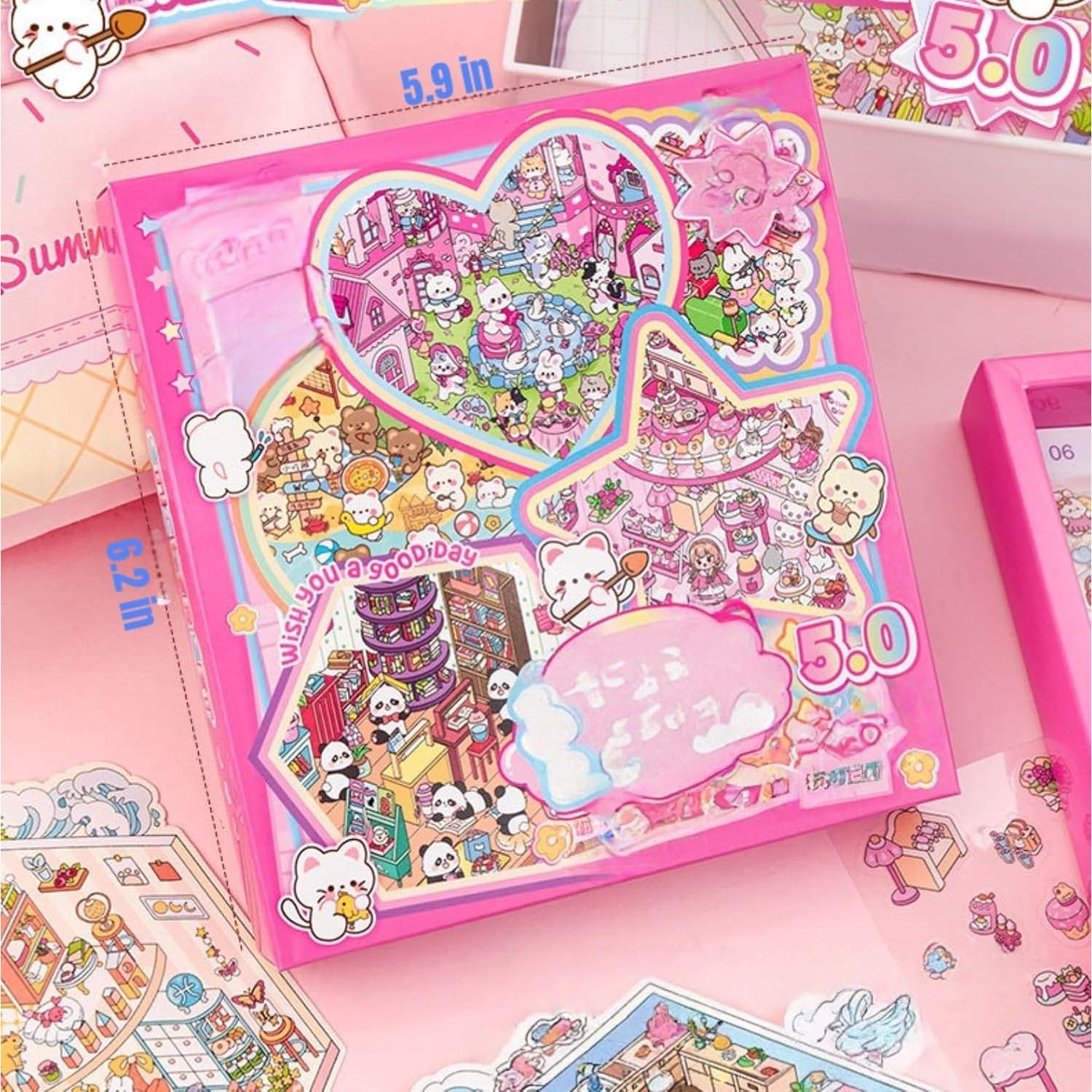 20 Juegos de Pegatinas 3D DIY Kaensc para Mini Casa