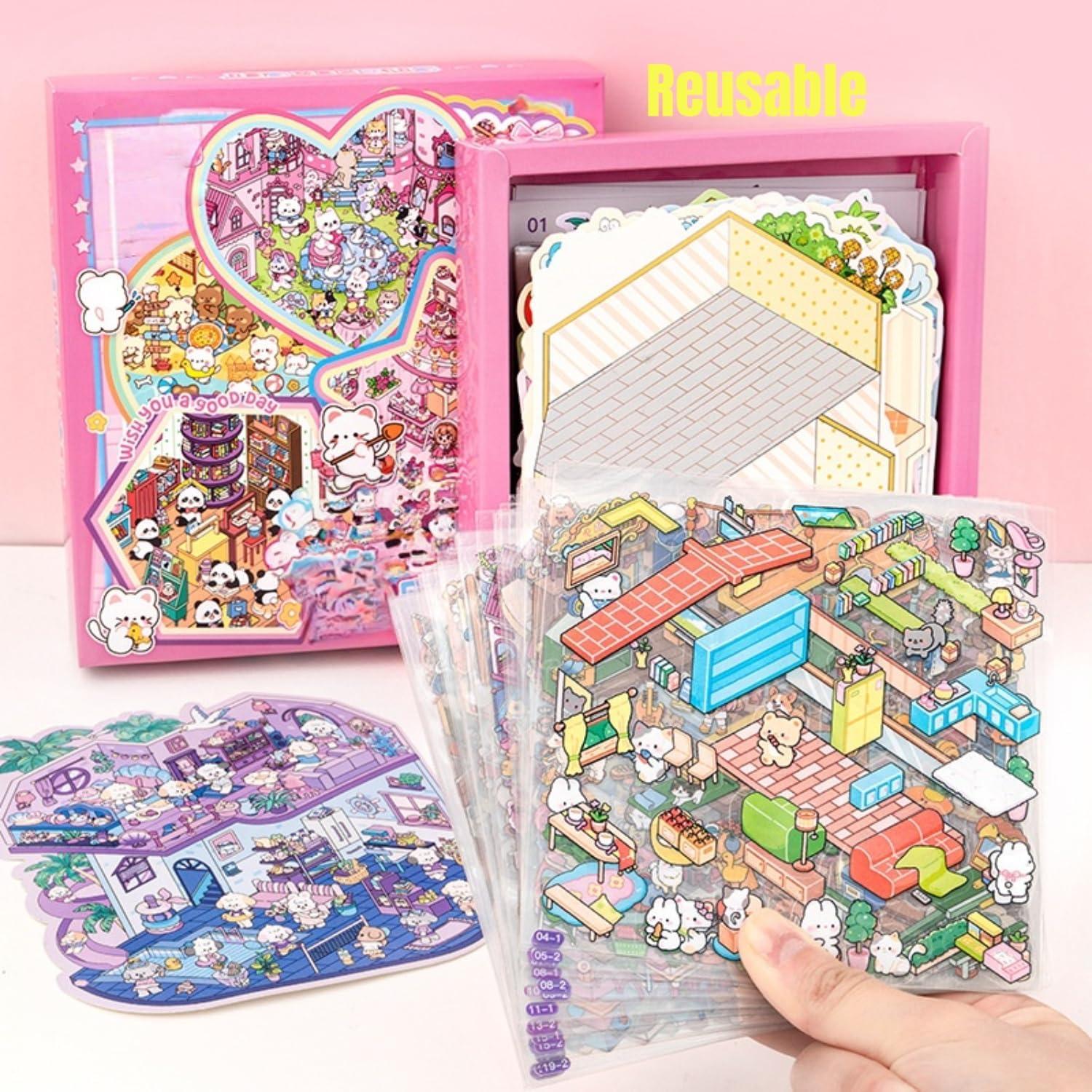 20 Juegos de Pegatinas 3D DIY Kaensc para Mini Casa