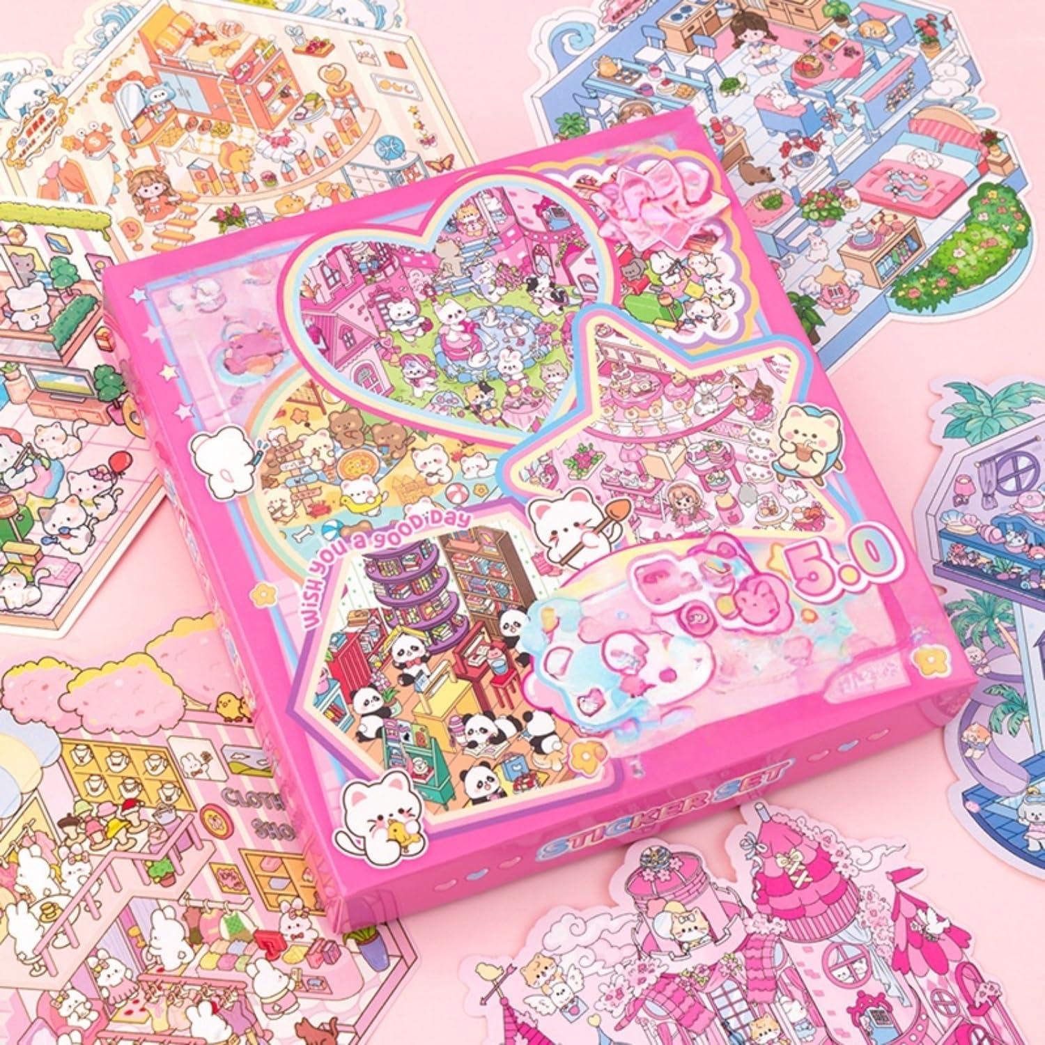 20 Juegos de Pegatinas 3D DIY Kaensc para Mini Casa