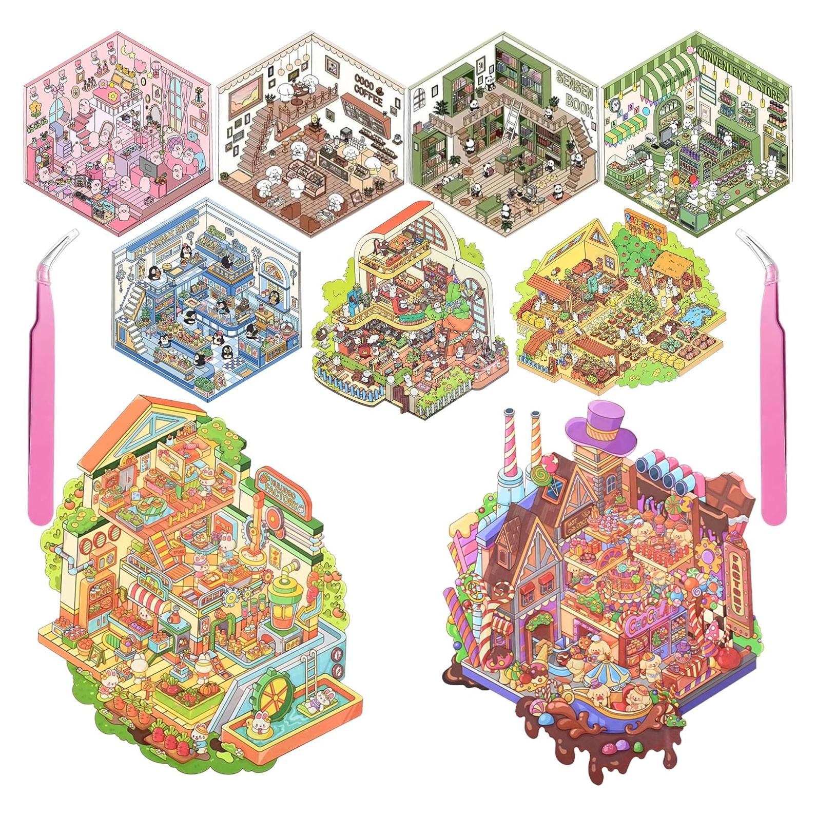 Kit de Pegatinas 3D FEMBW - 9 Escenas Creativas para Niños