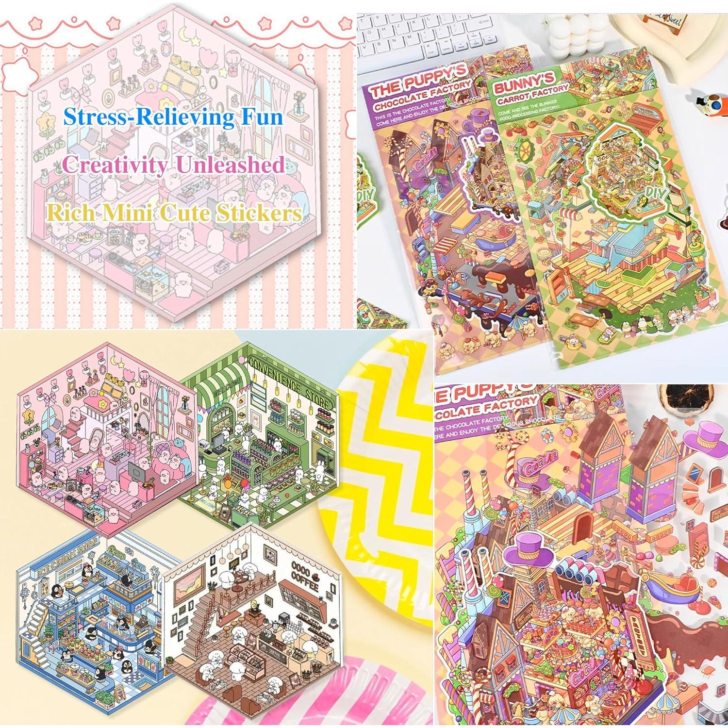 Kit de Pegatinas 3D FEMBW - 9 Escenas Creativas para Niños