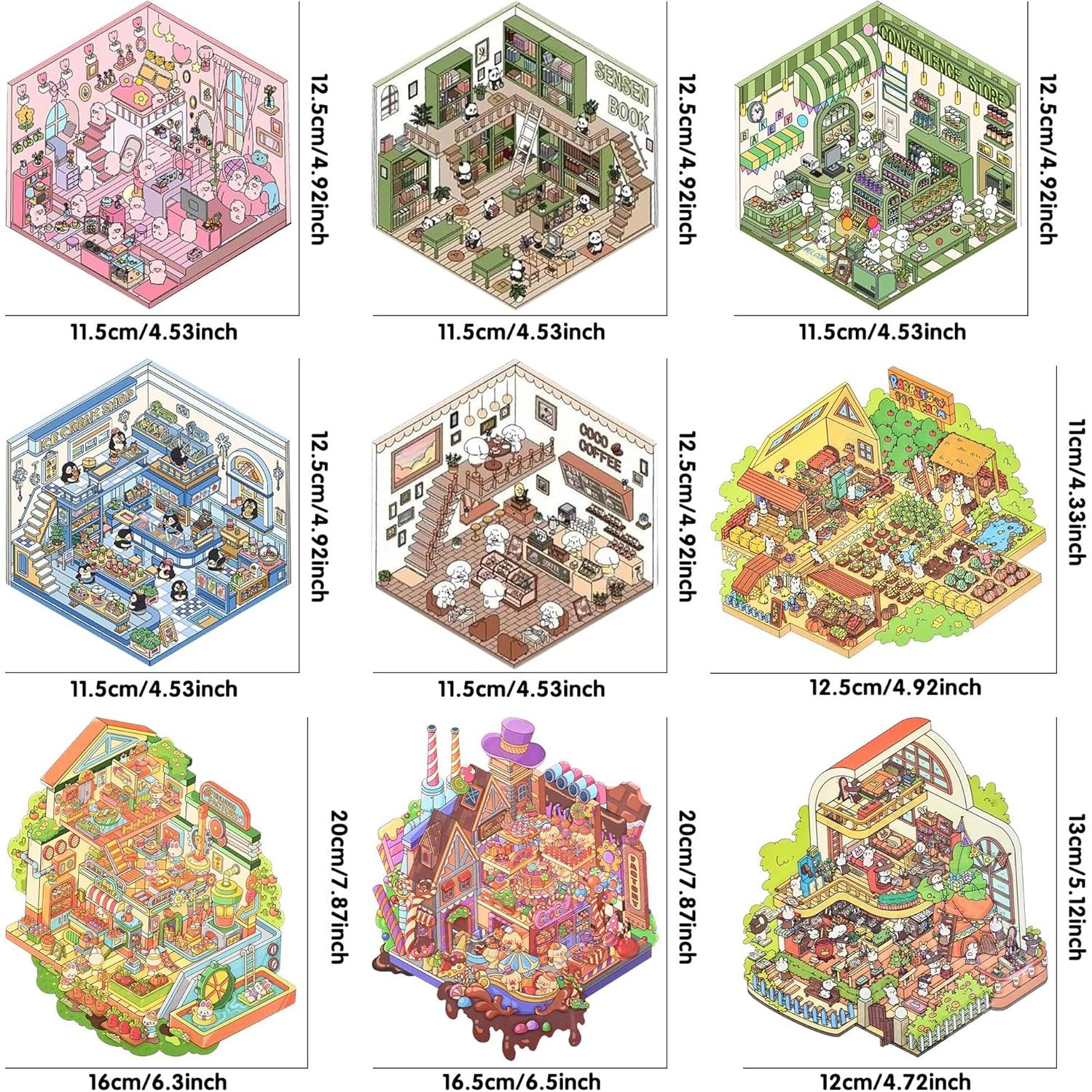 Kit de Pegatinas 3D FEMBW - 9 Escenas Creativas para Niños