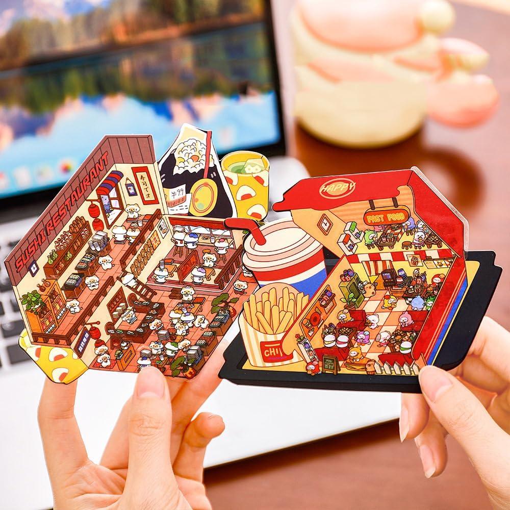 Pegatinas 3D Limvoo - 8 Temas Reutilizables para Decorar