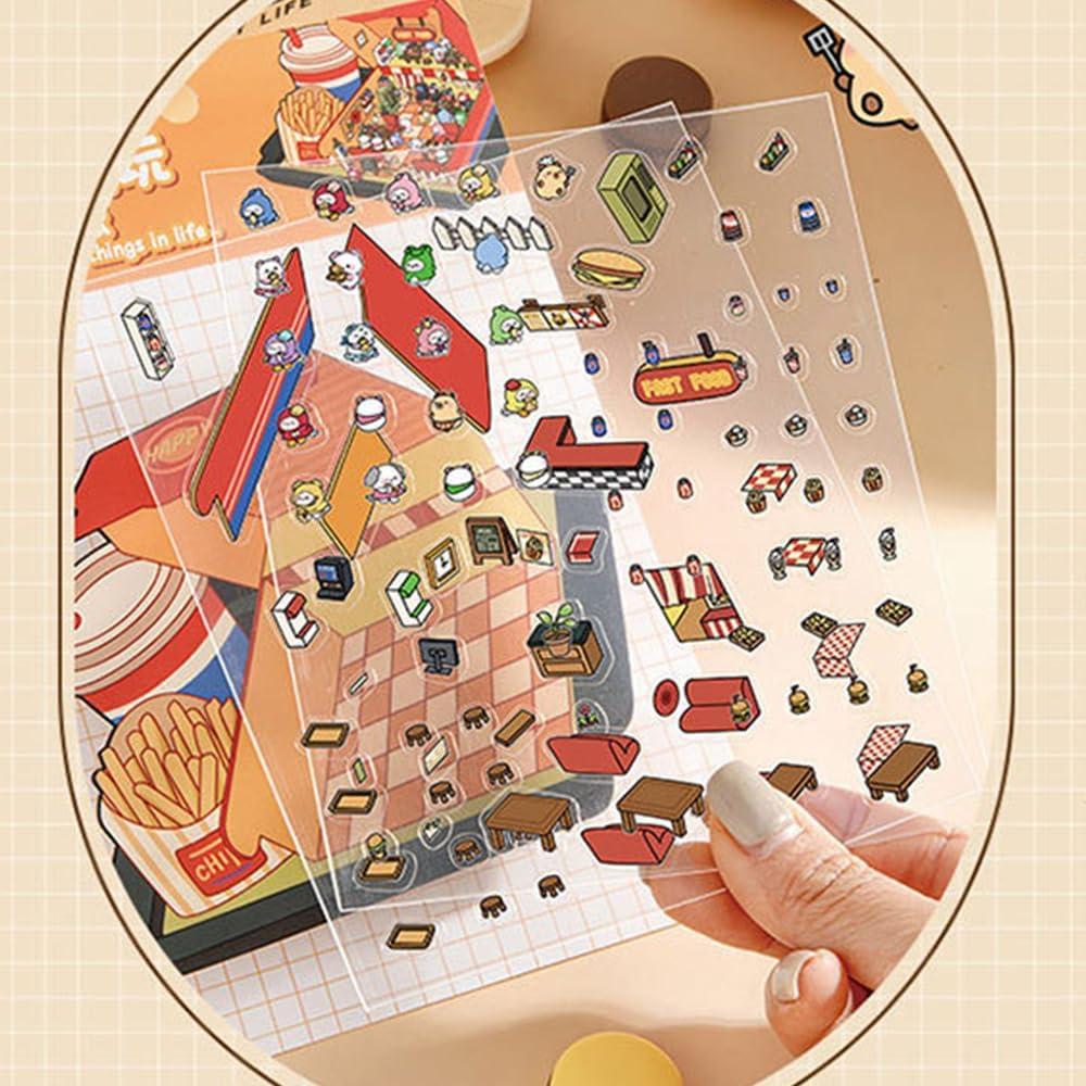 Pegatinas 3D Limvoo - 8 Temas Reutilizables para Decorar