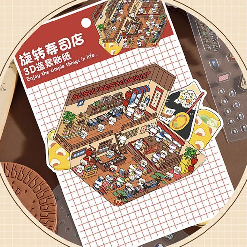 Pegatinas 3D Limvoo - 8 Temas Reutilizables para Decorar