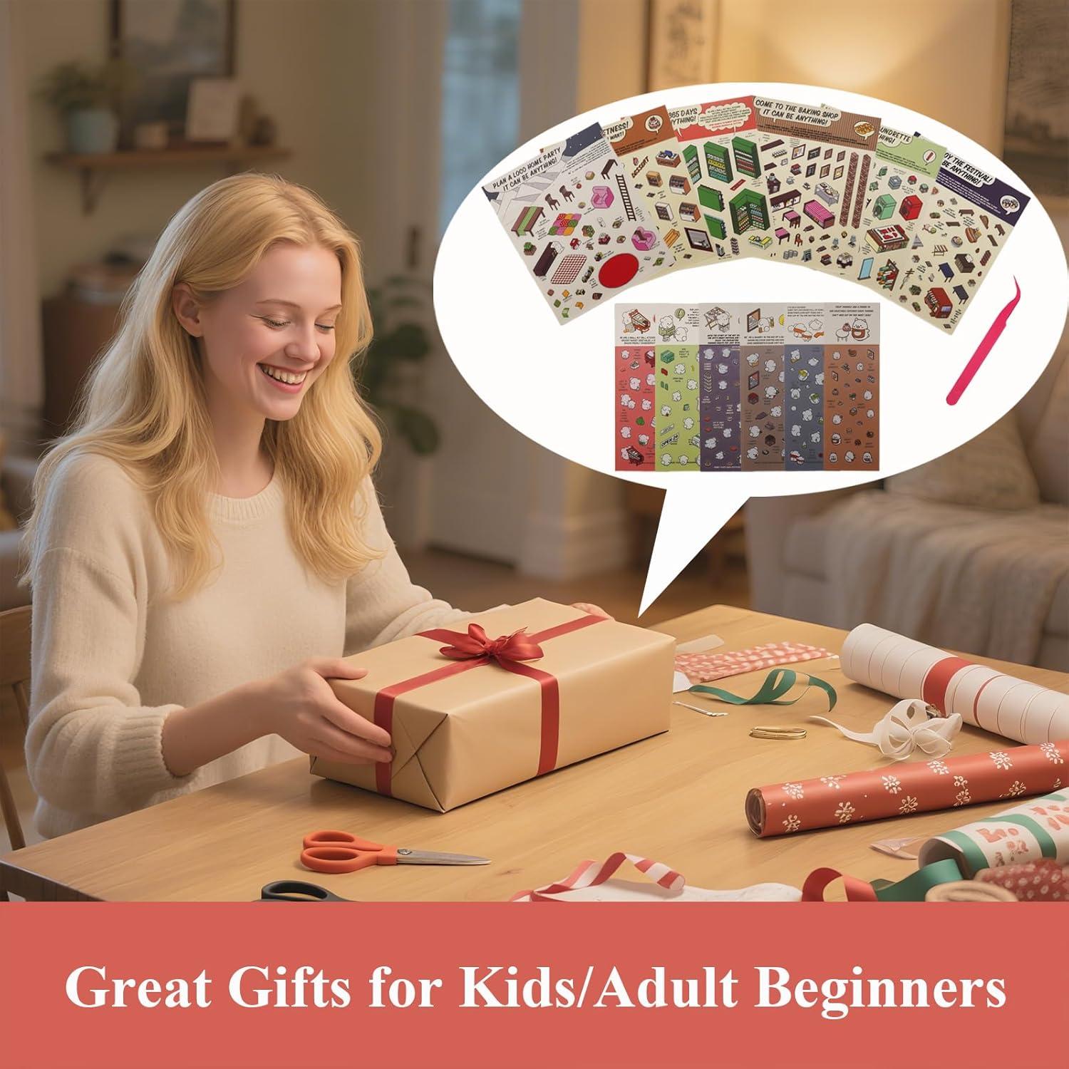 Set de Stickers 3D de Tienda nianpin - 6 Escenas Creativas