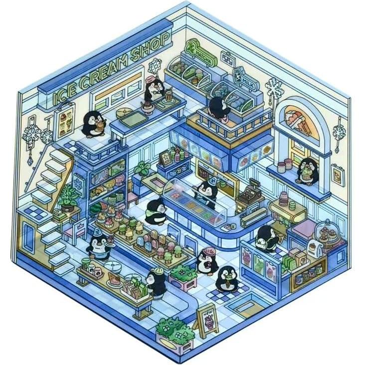 Paquete de 4 Pegatinas 3D DIY Genérico - Calcomanías Caricatura