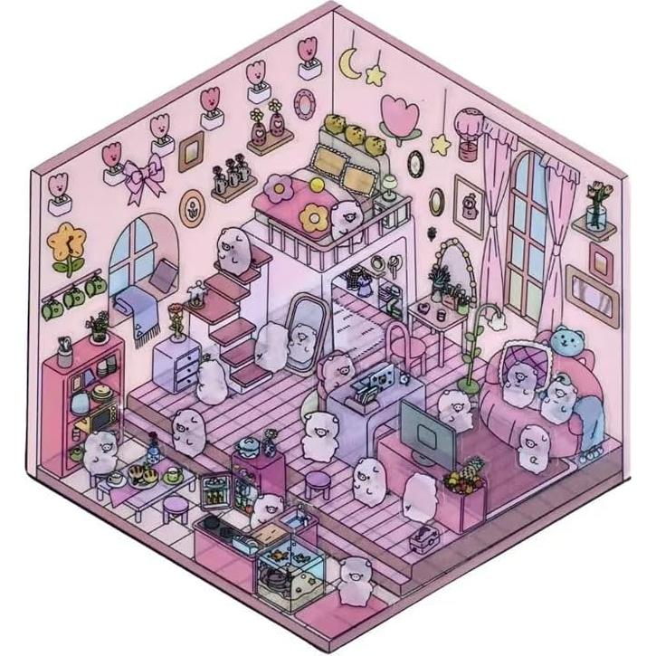 Paquete de 4 Pegatinas 3D DIY Genérico - Calcomanías Caricatura