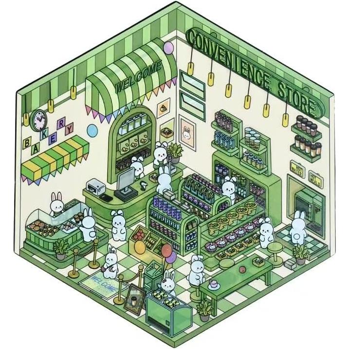 Paquete de 4 Pegatinas 3D DIY Genérico - Calcomanías Caricatura