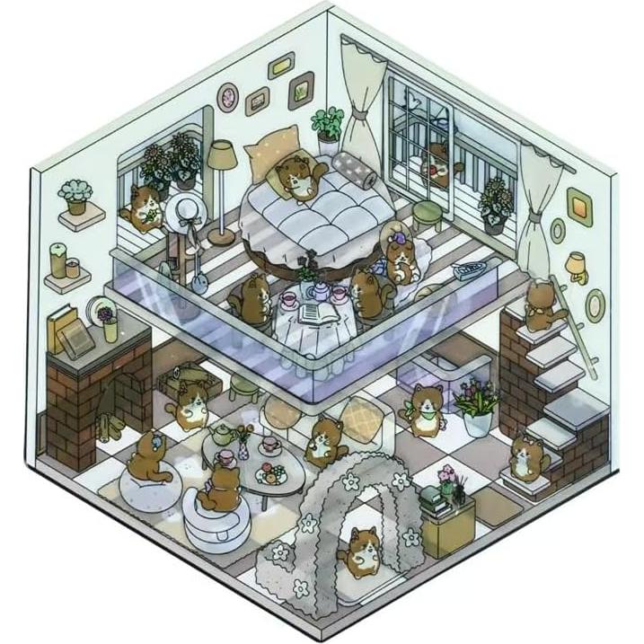 Paquete de 4 Pegatinas 3D DIY Genérico - Calcomanías Caricatura