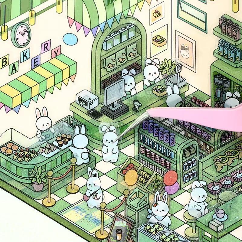 Paquete de 4 Pegatinas 3D DIY Genérico - Calcomanías Caricatura