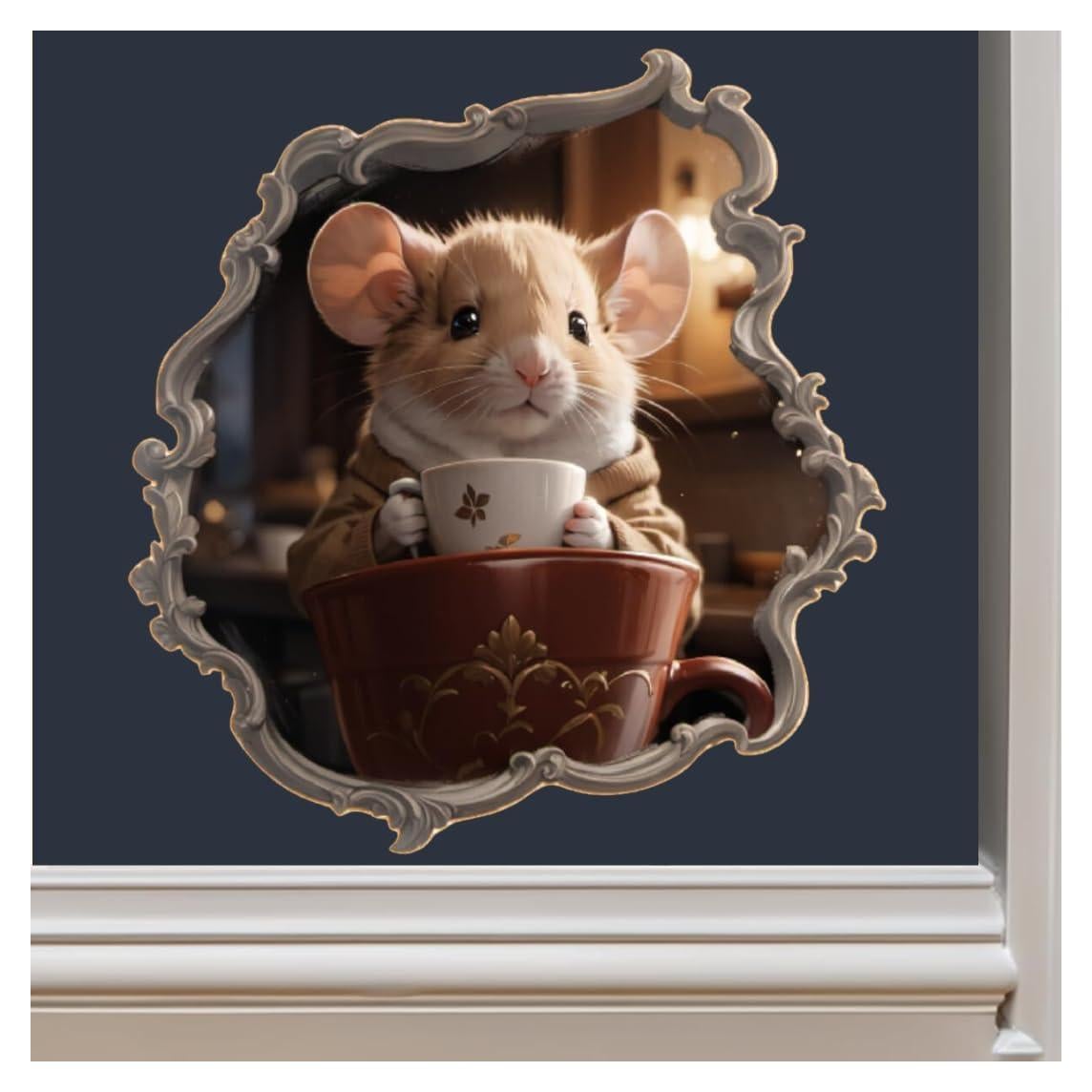 Adhesivo de Pared Ratón Genérico 12.7cm Taza de Café