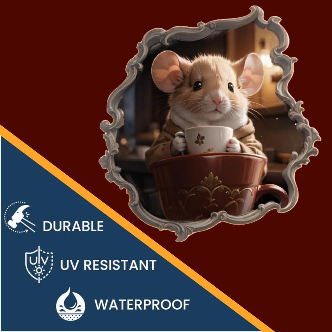 Adhesivo de Pared Ratón Genérico 12.7cm Taza de Café