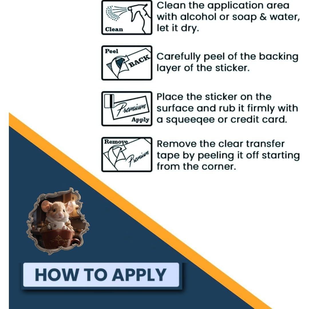 Adhesivo de Pared Ratón Genérico 12.7cm Taza de Café