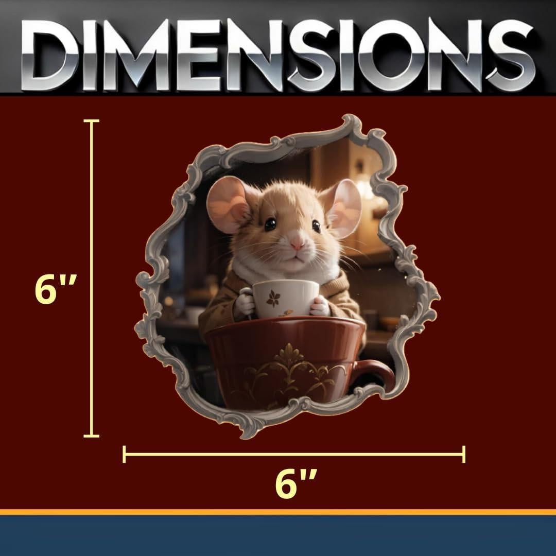 Adhesivo de Pared Ratón Genérico 12.7cm Taza de Café
