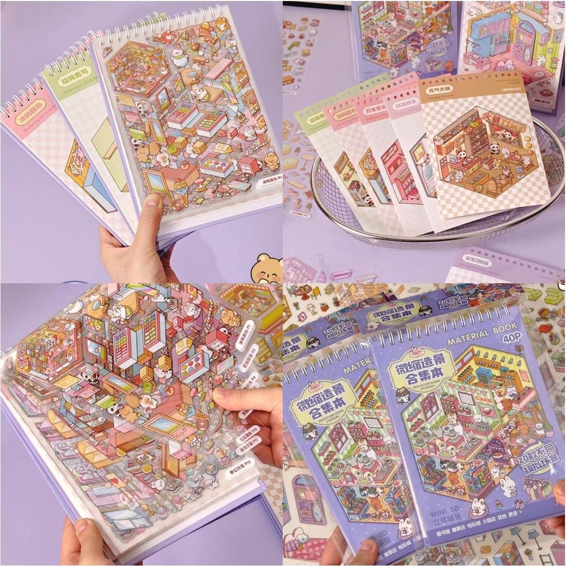 20 Sets Stickers 3D DIY Casa Affoto - Manualidades Creativas