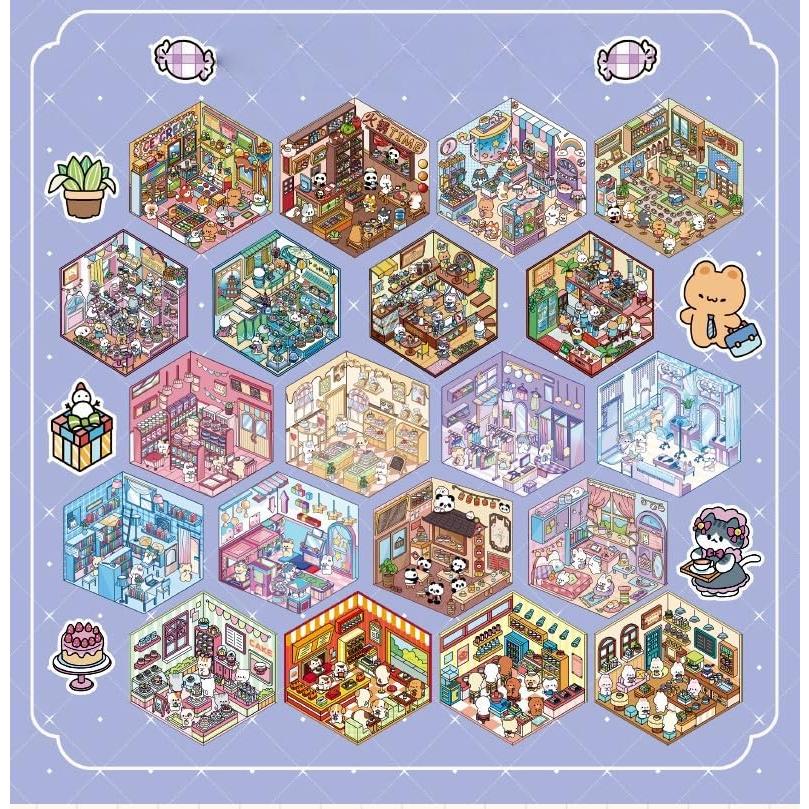 20 Sets Stickers 3D DIY Casa Affoto - Manualidades Creativas