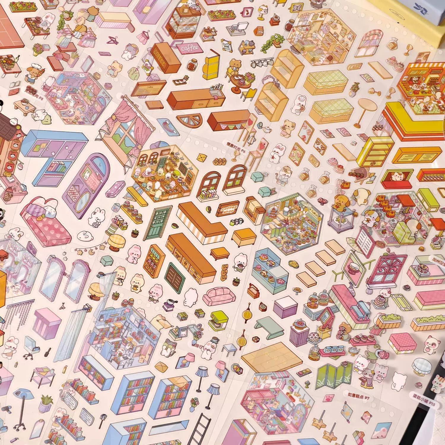 20 Sets Stickers 3D DIY Casa Affoto - Manualidades Creativas