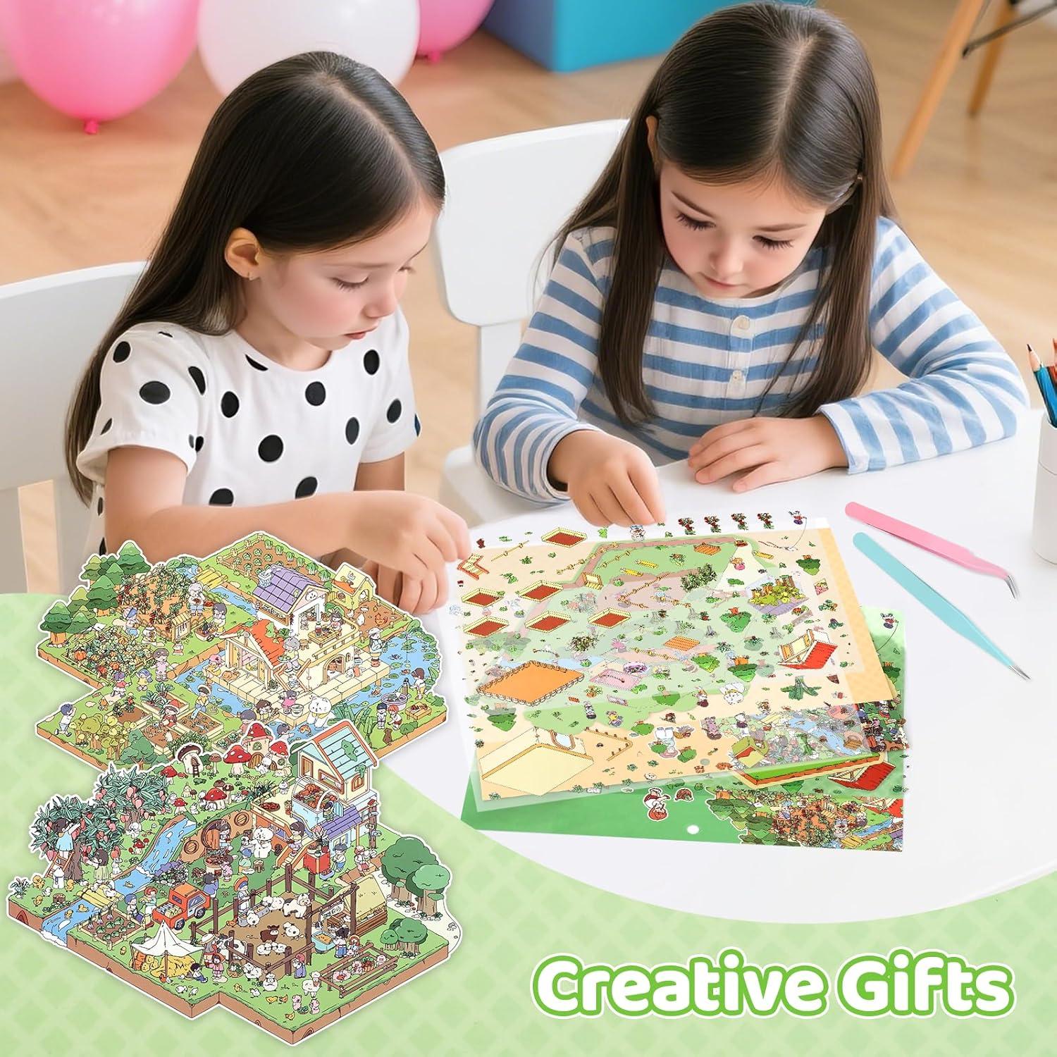 Pegatinas 3D DIY Lesmore 2 Pcs Escenas Miniatura 24x27.9 cm