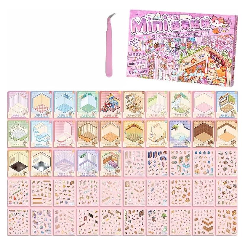 25 Conjuntos de Pegatinas 3D DIY Kaensc para Aliviar Estrés