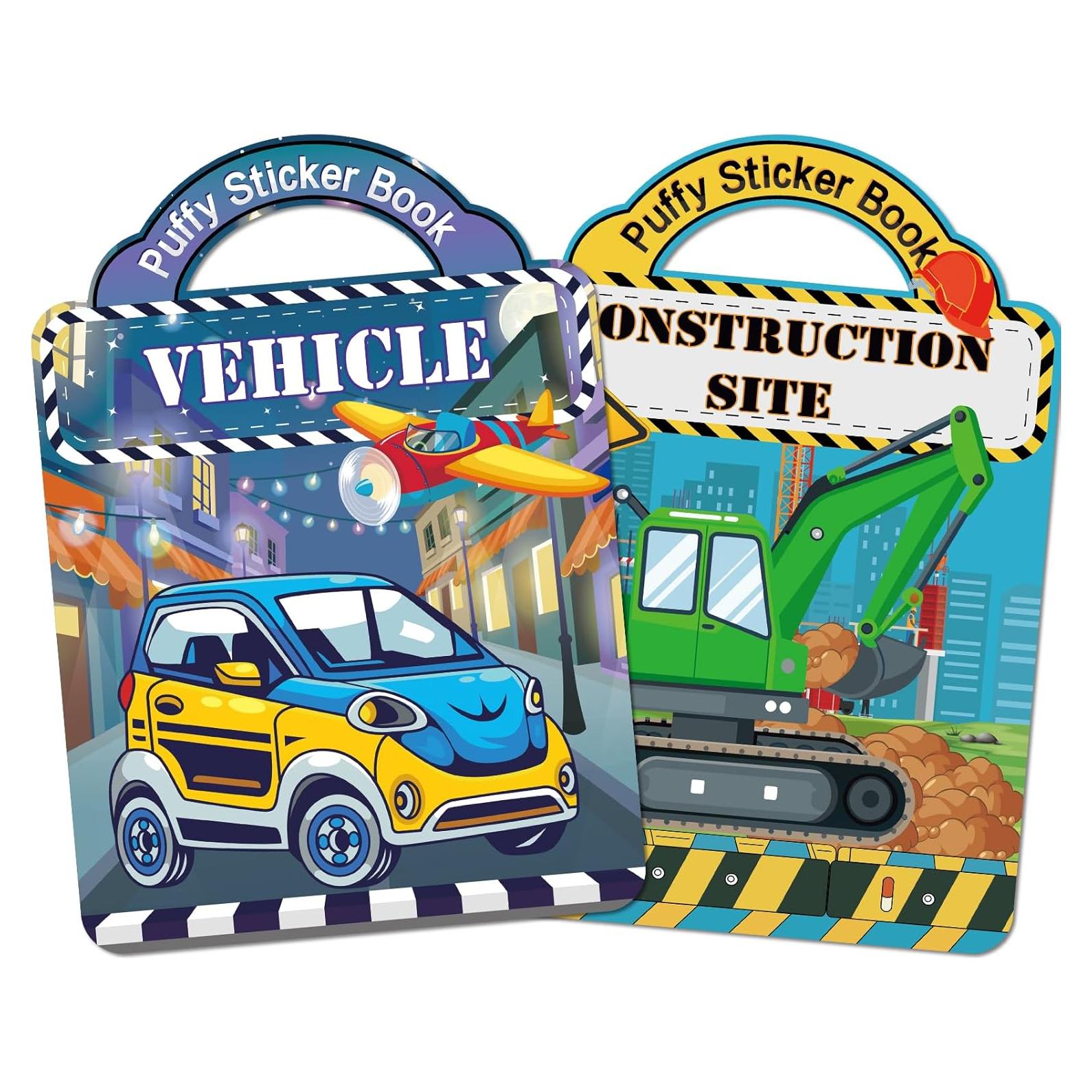 Paquete de 2 Libros de Stickers Esponjosos Elfew 3D para Niños