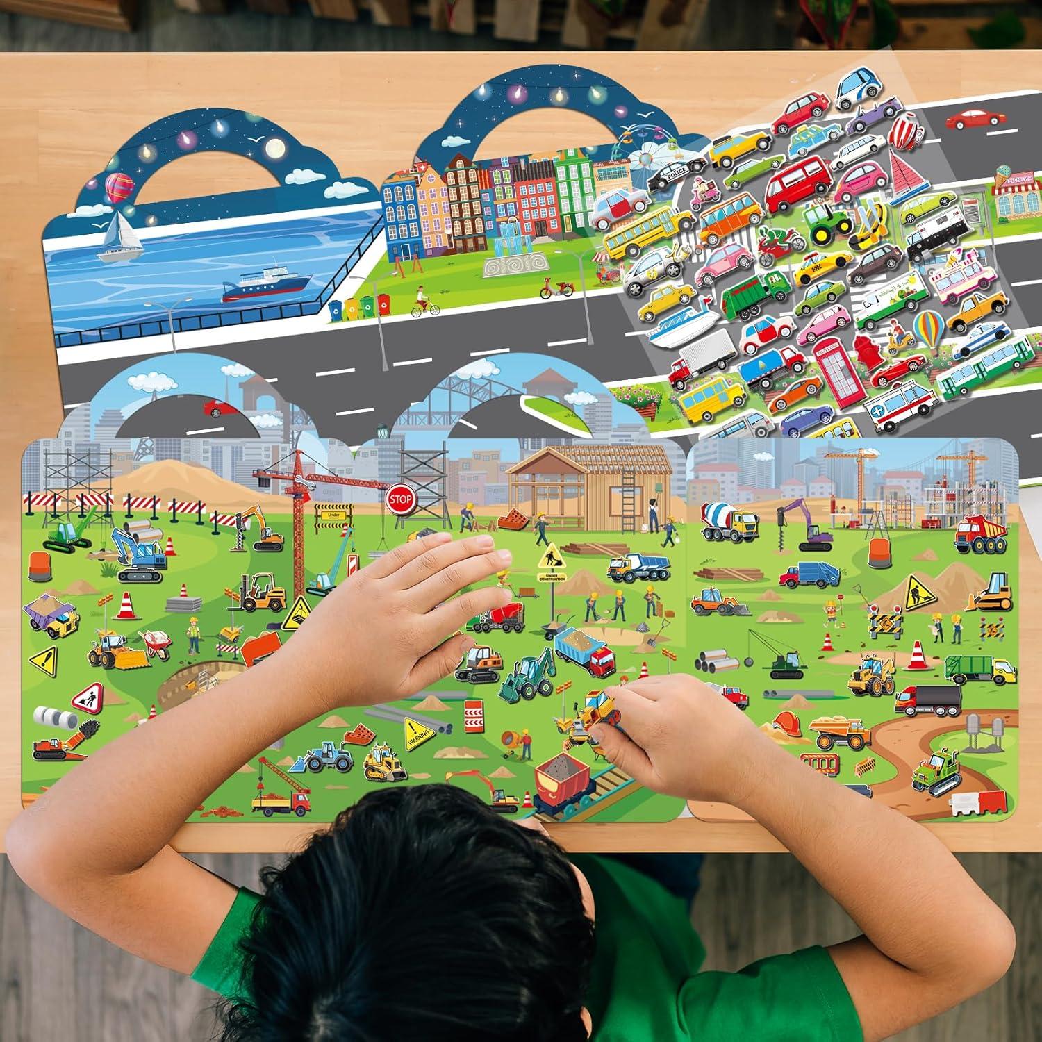 Paquete de 2 Libros de Stickers Esponjosos Elfew 3D para Niños