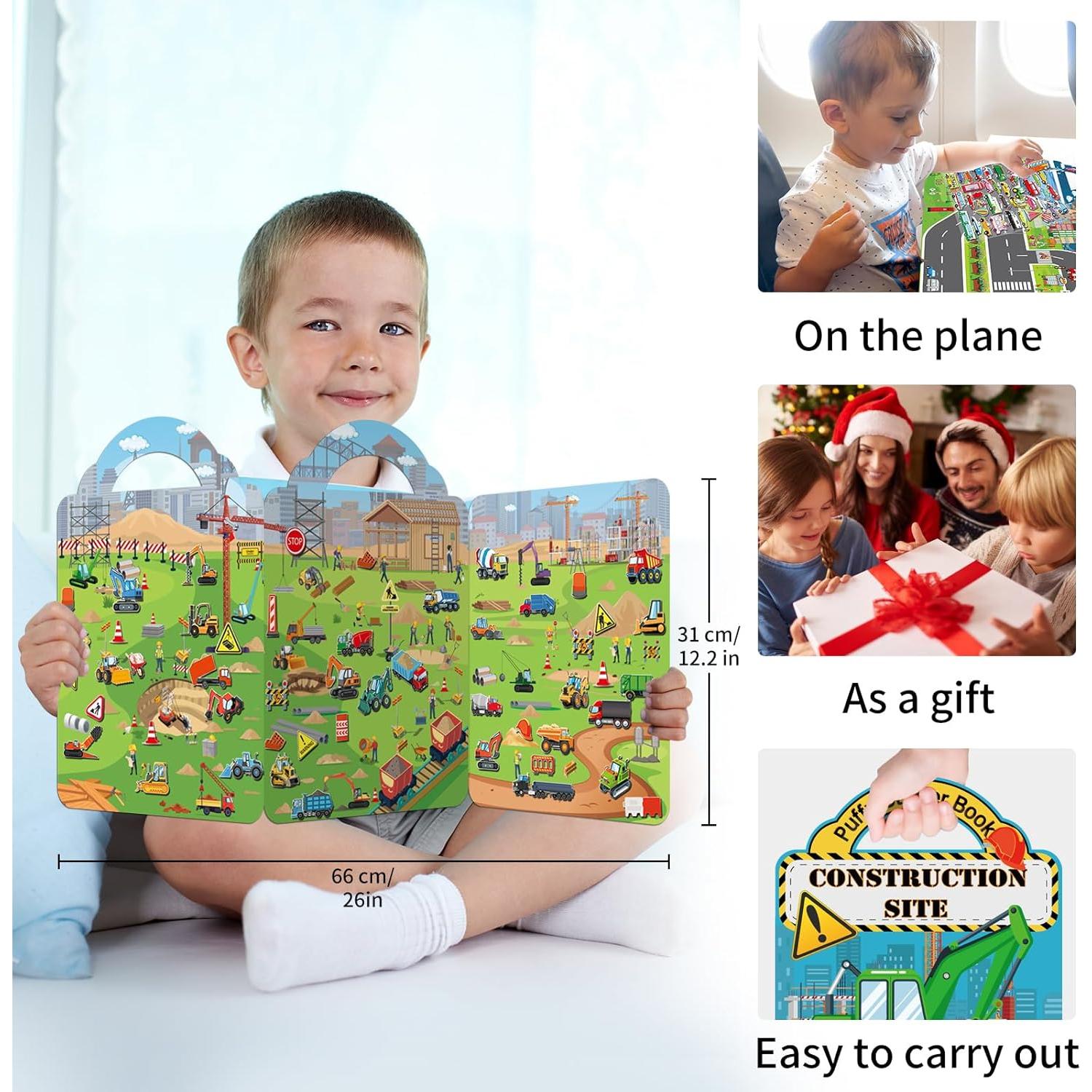 Paquete de 2 Libros de Stickers Esponjosos Elfew 3D para Niños