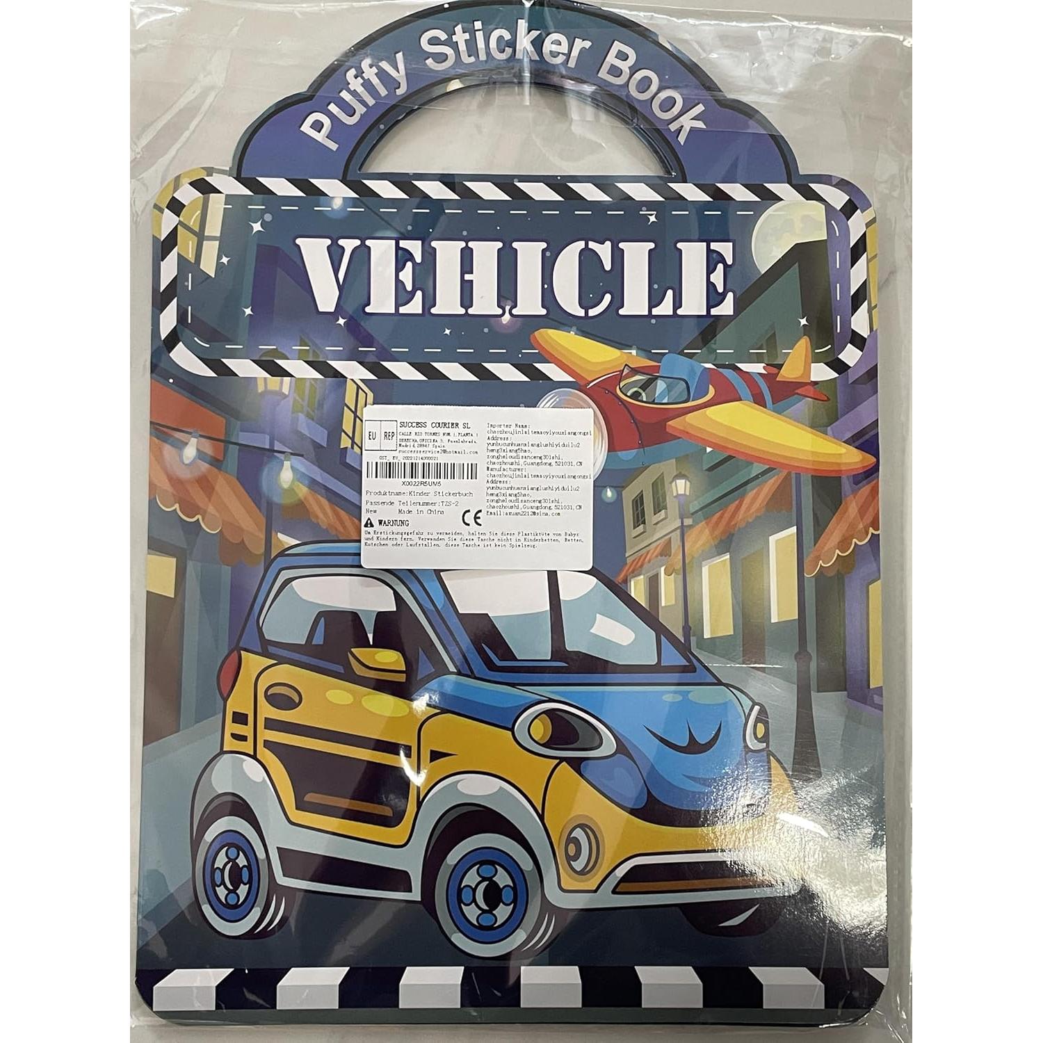 Paquete de 2 Libros de Stickers Esponjosos Elfew 3D para Niños