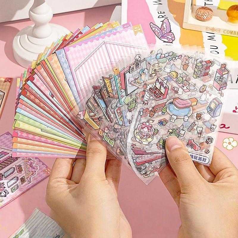 25 Juegos de Pegatinas 3D DIY de Casa con Pinzas - Alivio Estrés