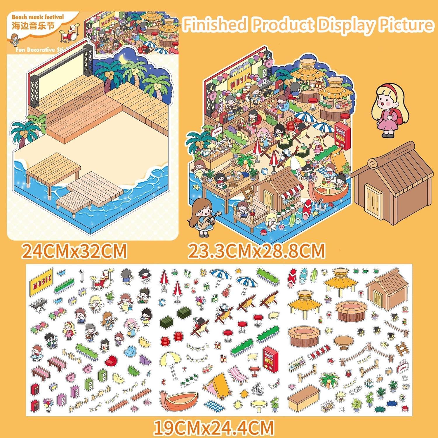 4 Juegos de Pegatinas 3D UoYYelly para Alivio del Estrés