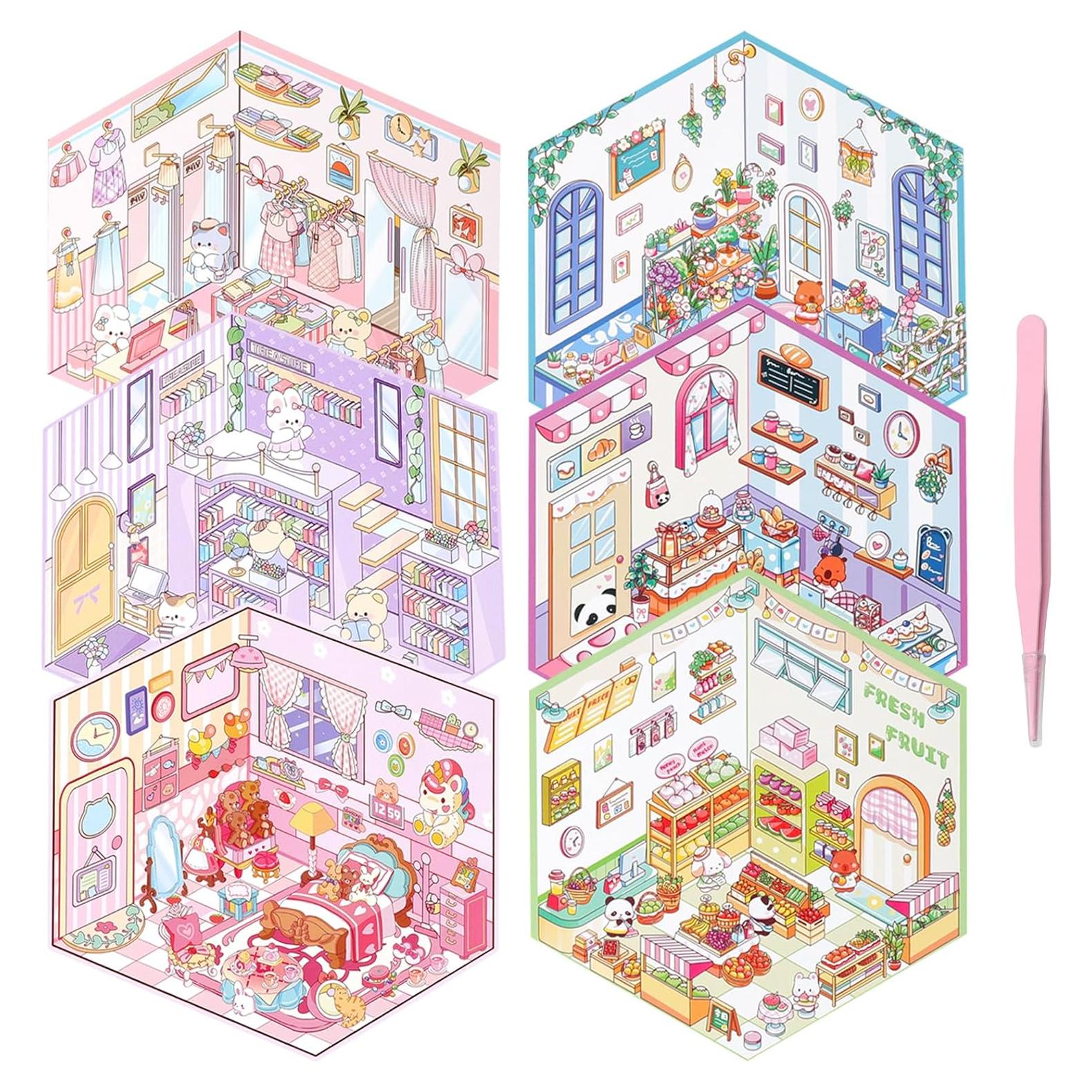 Set de 6 Stickers 3D Loghohu para Alivio de Estrés