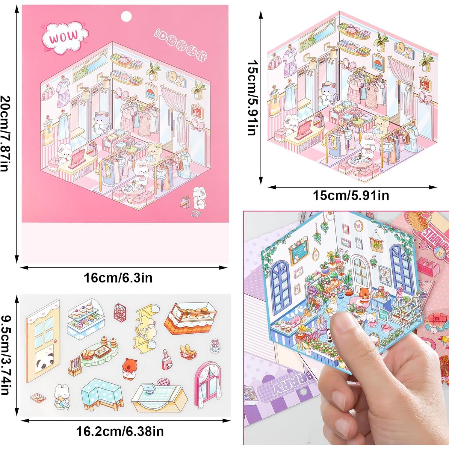Set de 6 Stickers 3D Loghohu para Alivio de Estrés