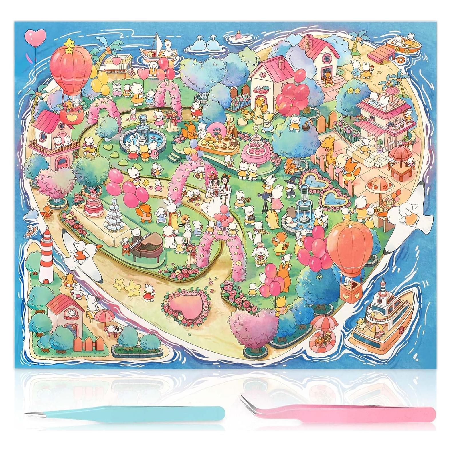 Pegatinas 3D DIY Lesmore para Crear Casa Romántica 35.88x25.4cm