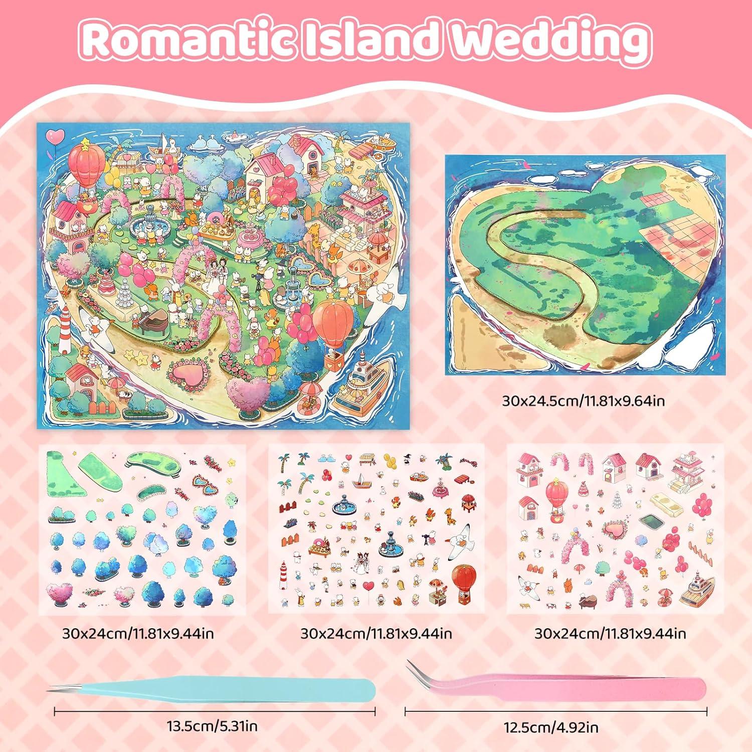 Pegatinas 3D DIY Lesmore para Crear Casa Romántica 35.88x25.4cm