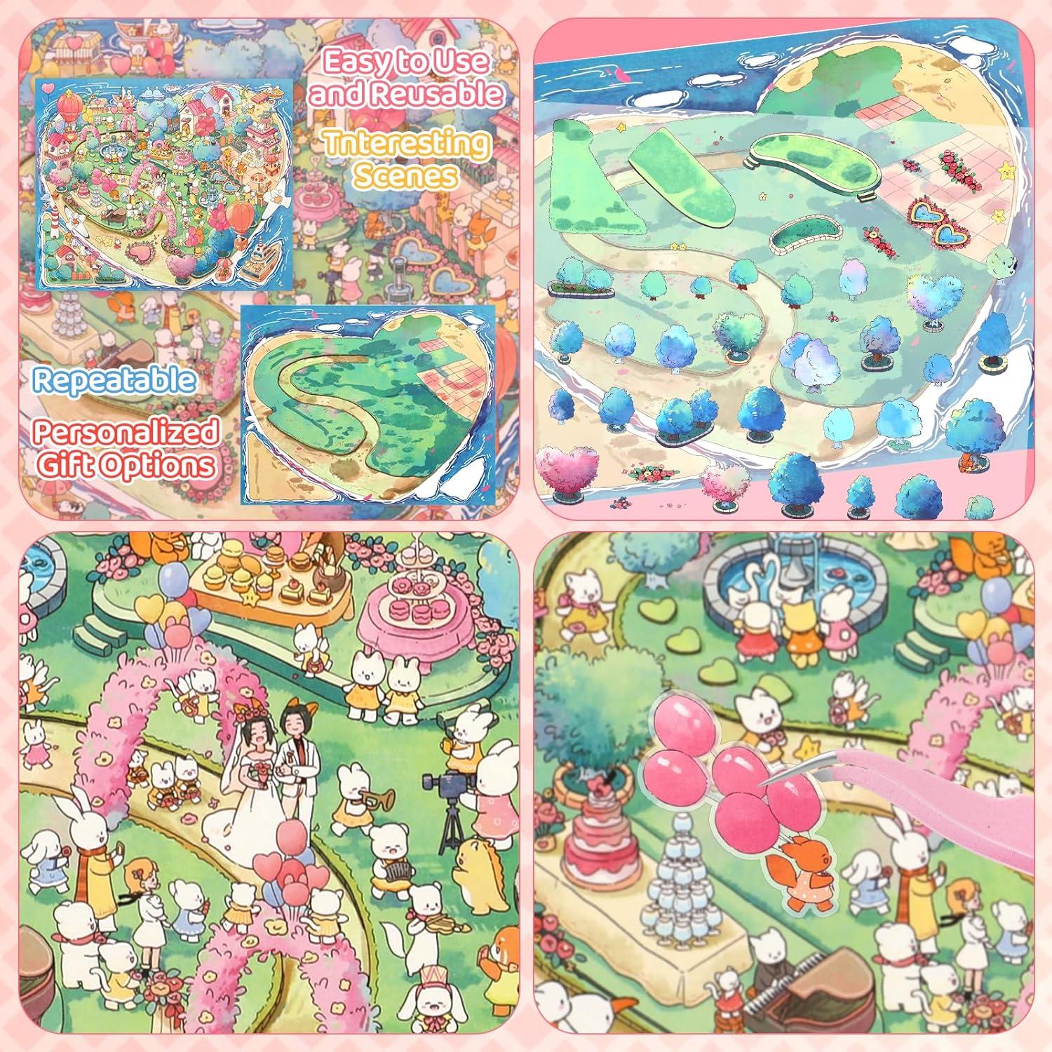 Pegatinas 3D DIY Lesmore para Crear Casa Romántica 35.88x25.4cm