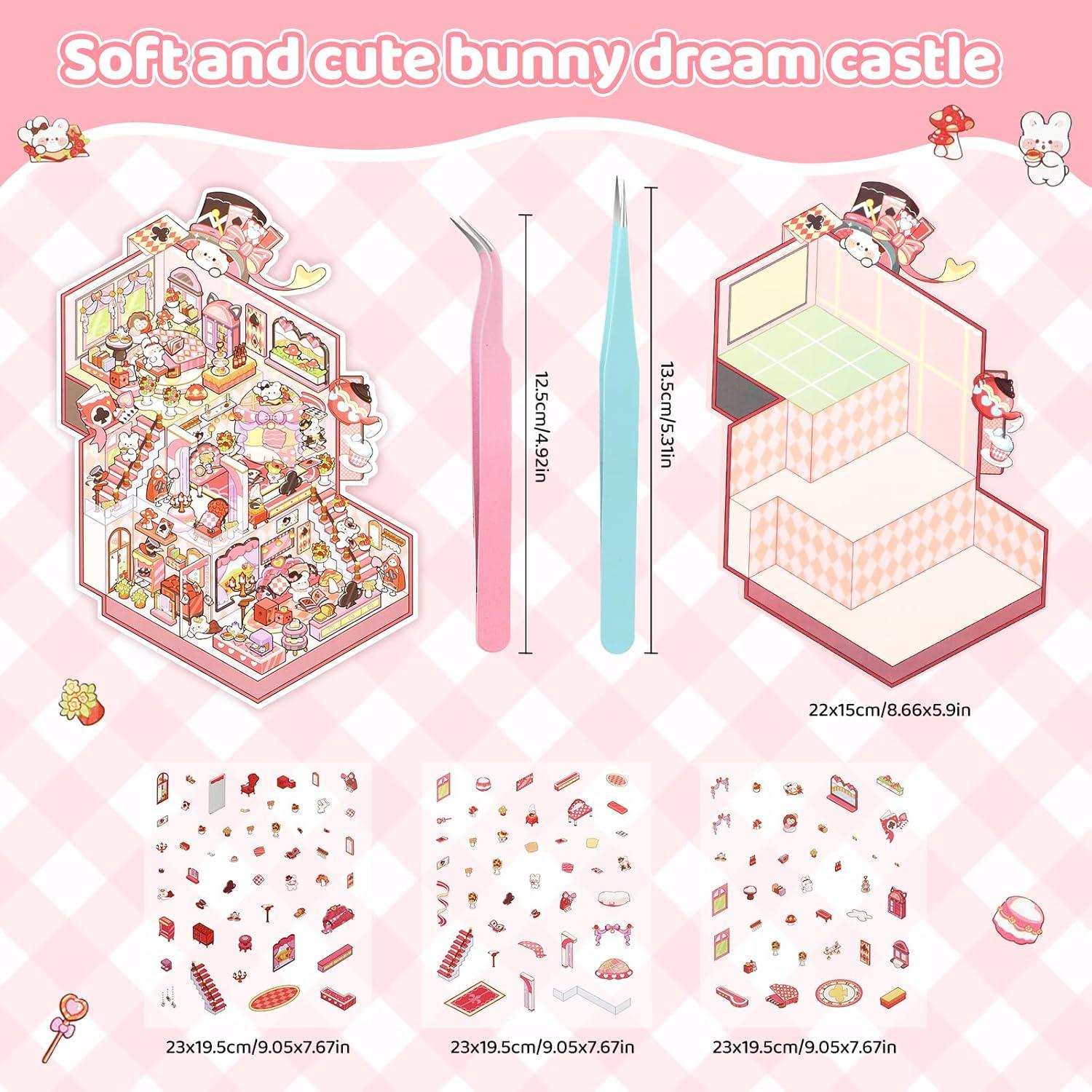 Pegatinas 3D DIY Lesmore - 4 Pcs Escenas Miniatura 28.5x19.5cm