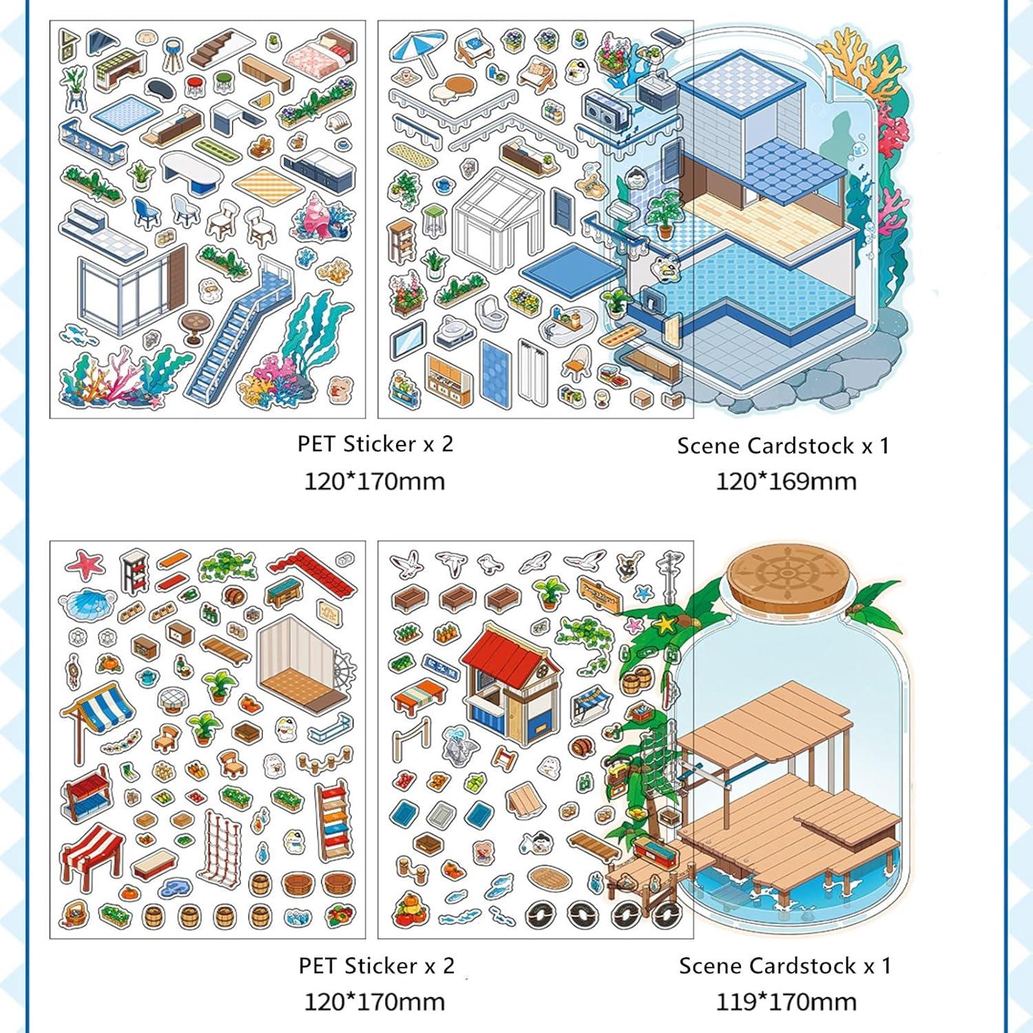 4 Sets de Pegatinas 3D UoYYelly para Alivio del Estrés DIY
