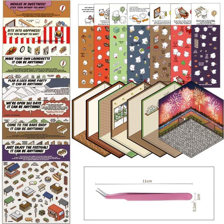 7 Juegos de Pegatinas 3D UoYYelly para Alivio del Estrés