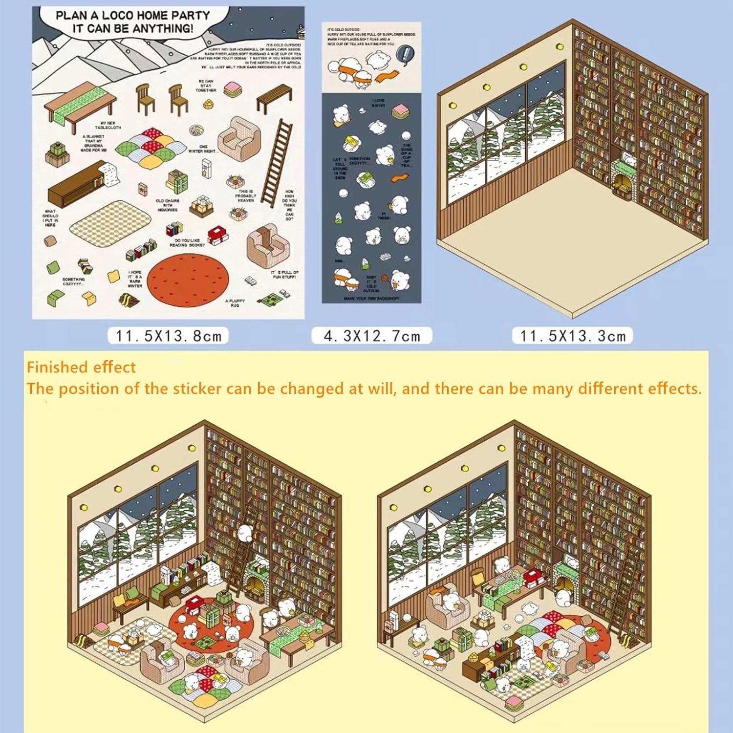 7 Juegos de Pegatinas 3D UoYYelly para Alivio del Estrés