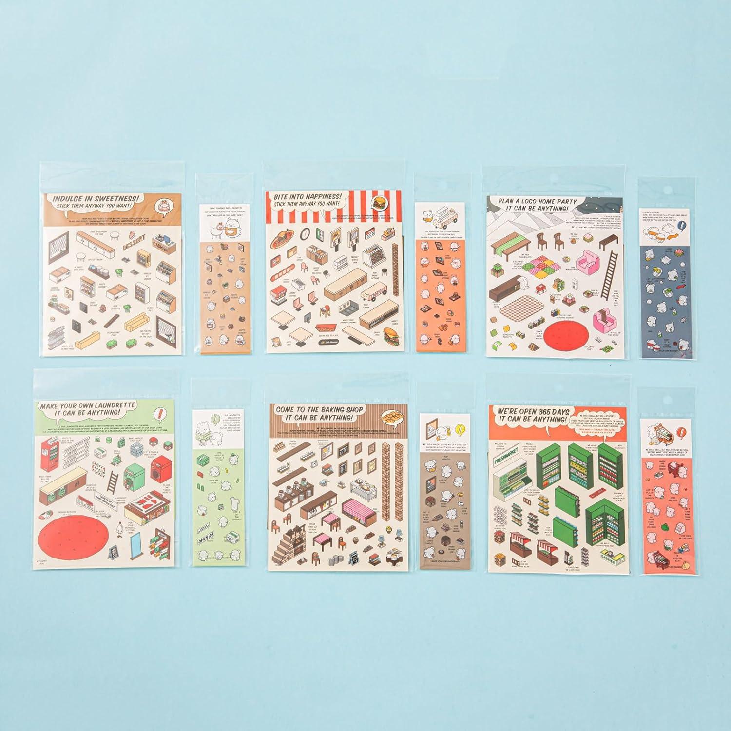 7 Juegos de Pegatinas 3D UoYYelly para Alivio del Estrés