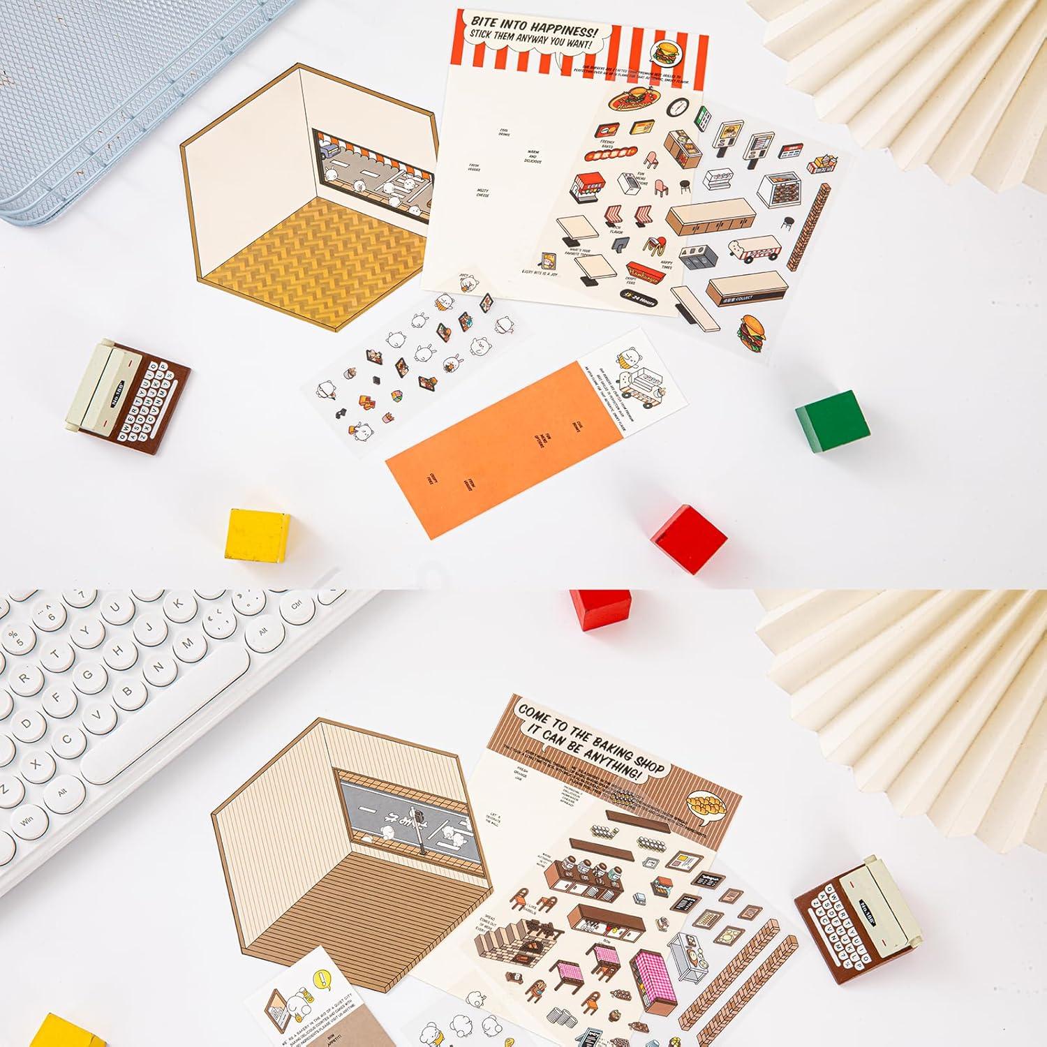 7 Juegos de Pegatinas 3D UoYYelly para Alivio del Estrés