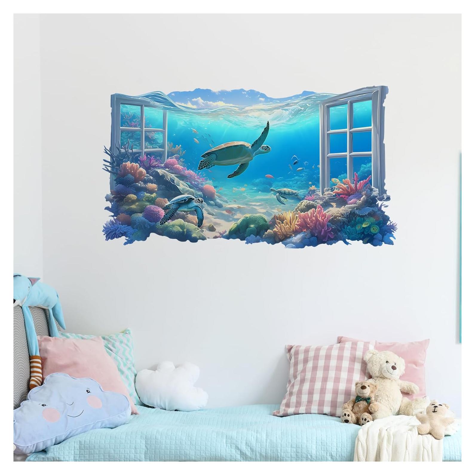 Calcomanía de Pared 3D RoyoLam Tortuga Marina 76x42cm