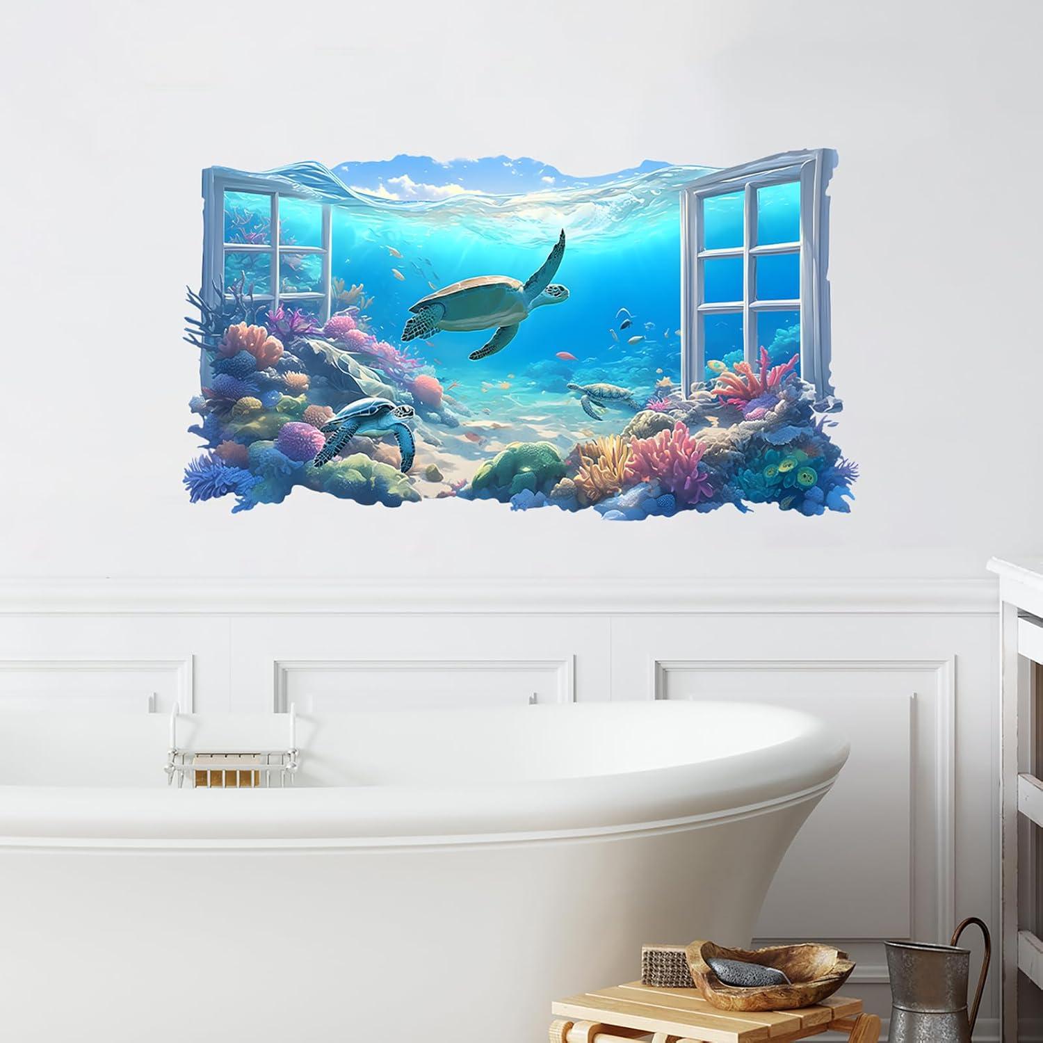 Calcomanía de Pared 3D RoyoLam Tortuga Marina 76x42cm