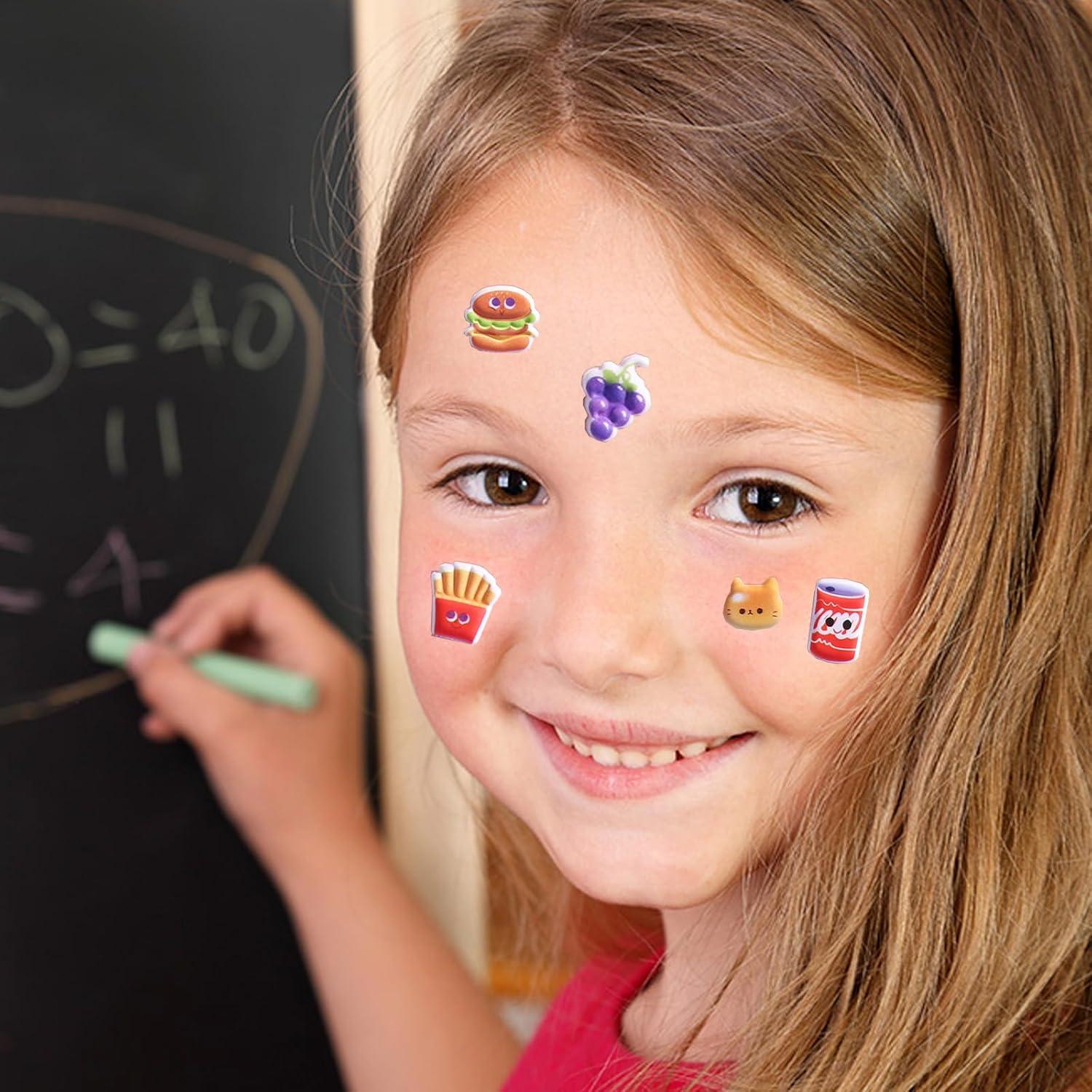 Pegatinas Puffy de Comida para Niños Sisiper - 300 Piezas