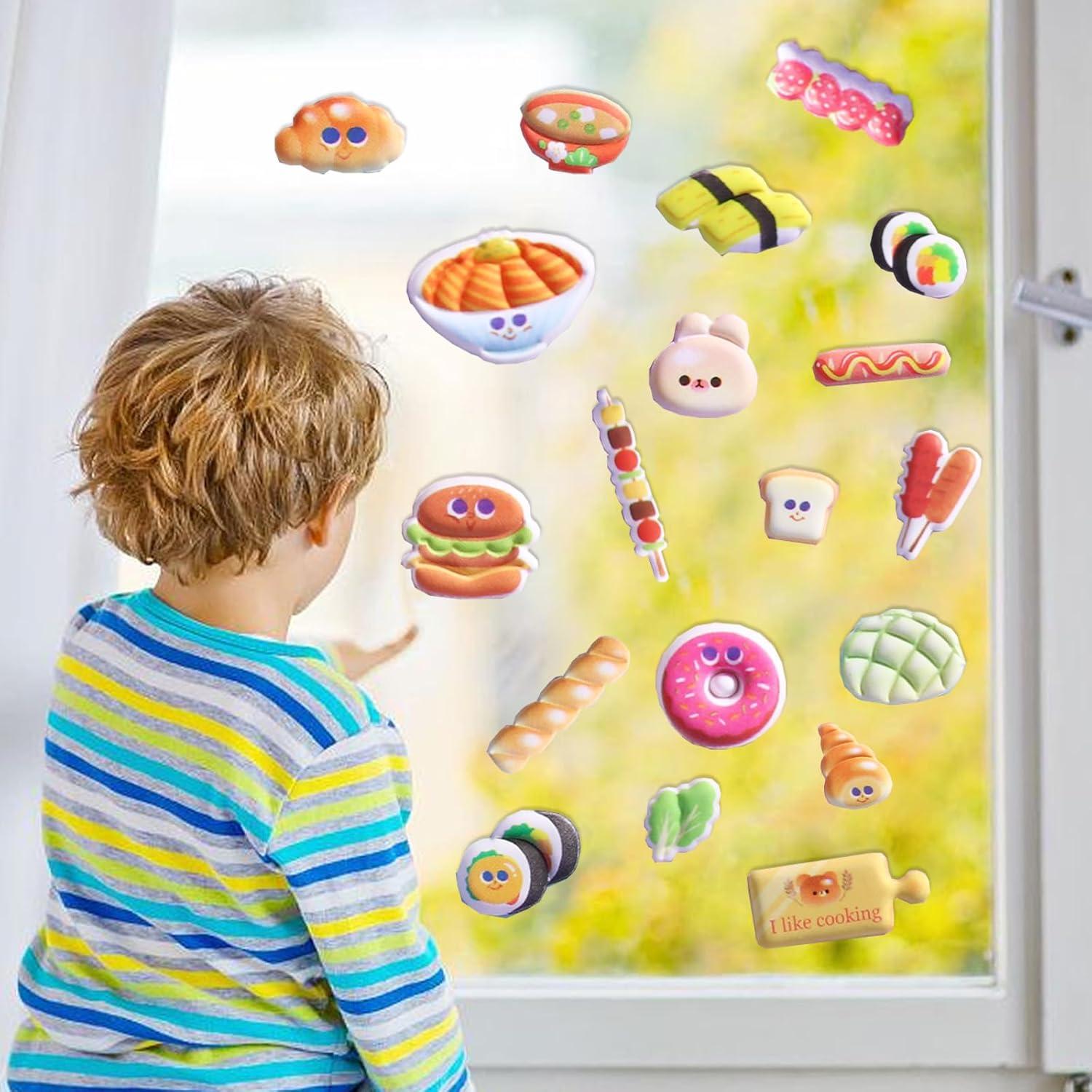 Pegatinas Puffy de Comida para Niños Sisiper - 300 Piezas