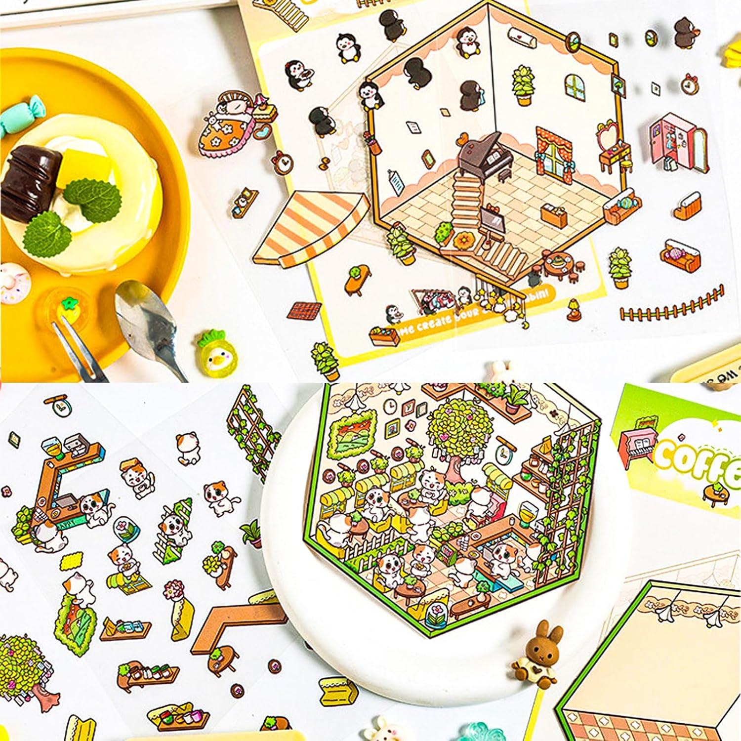 Stickers 3D para Crear Escenas Mini Casa LAIFOOSHEN - 8 Sets