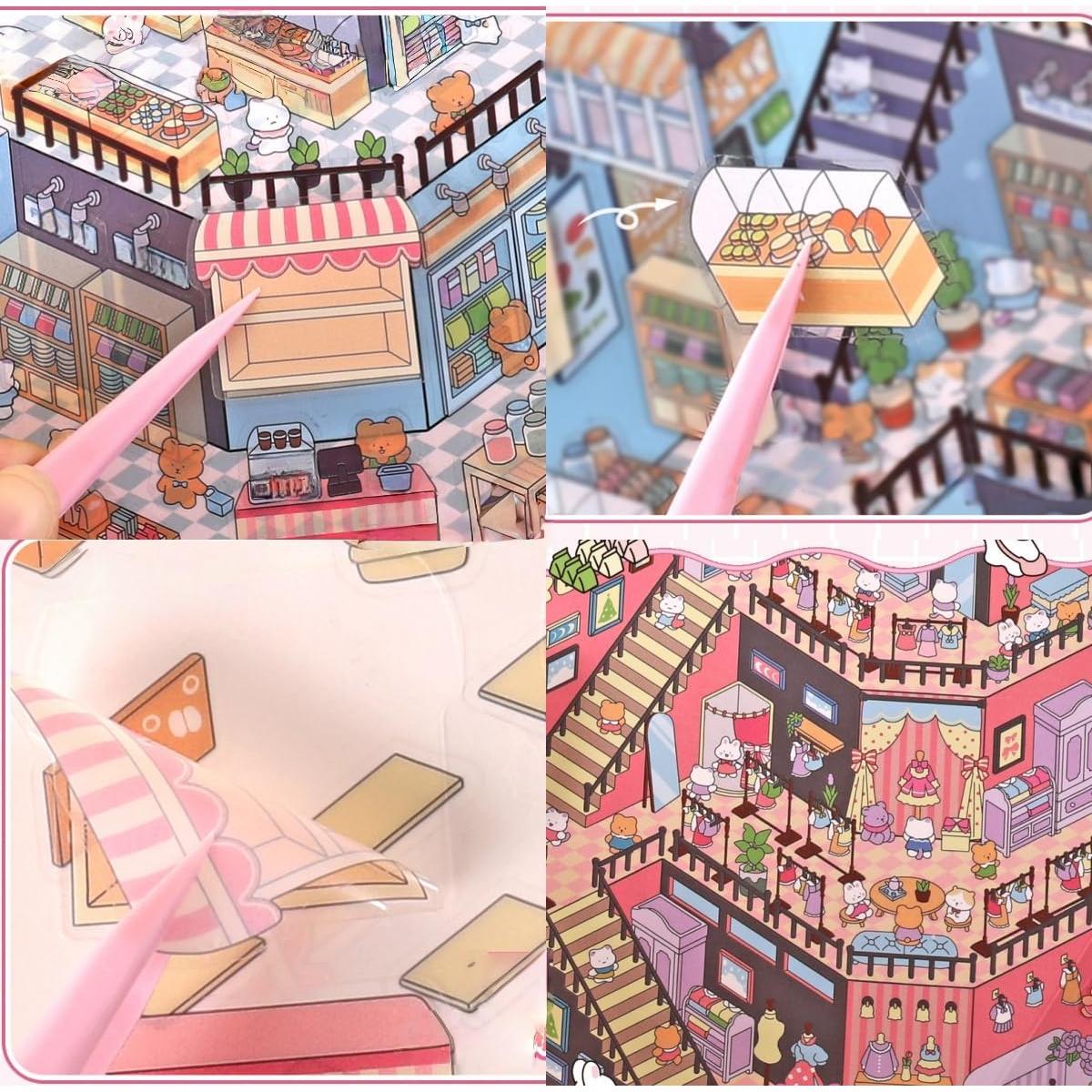 6 Sets Adhesivos 3D DIY Casa Affoto - Manualidades Creativas