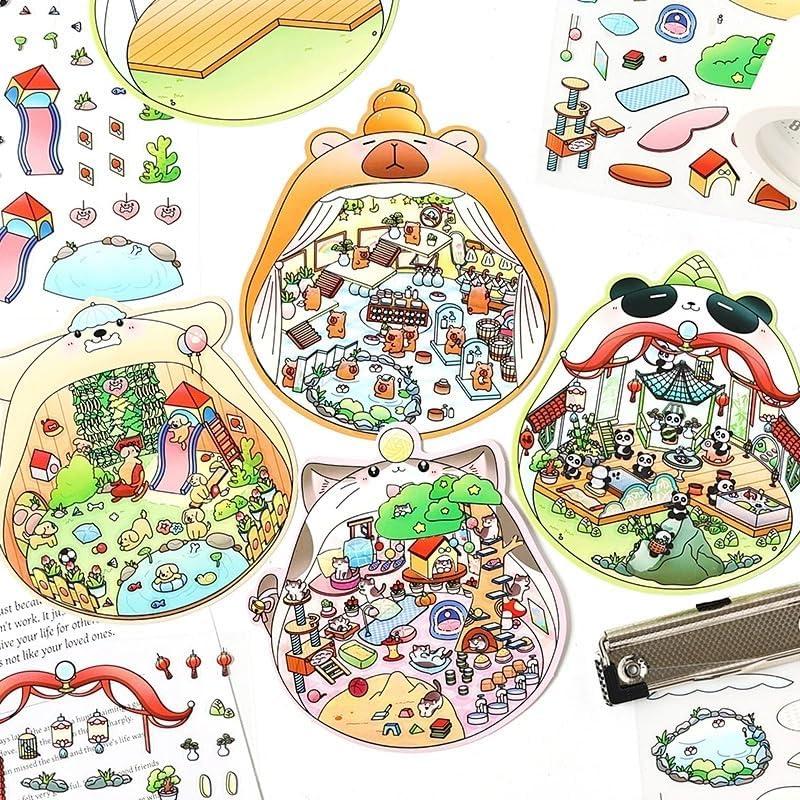 28 Juegos de Pegatinas 3D DIY Luzhans para Alivio del Estrés