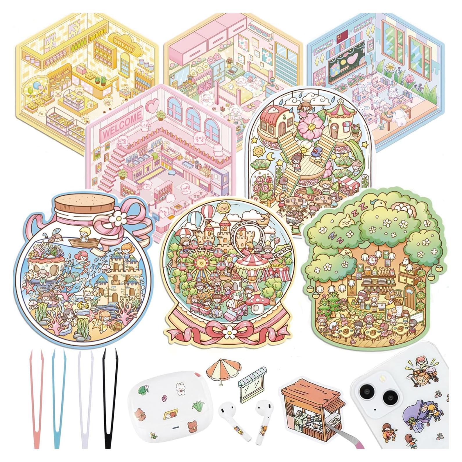 Set de Stickers 3D DIY TGFXA - 8 Escenas Creativas